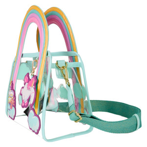 Minions Fluffy Unicorn Rainbow Clear Mini Tote Crossbody Bag