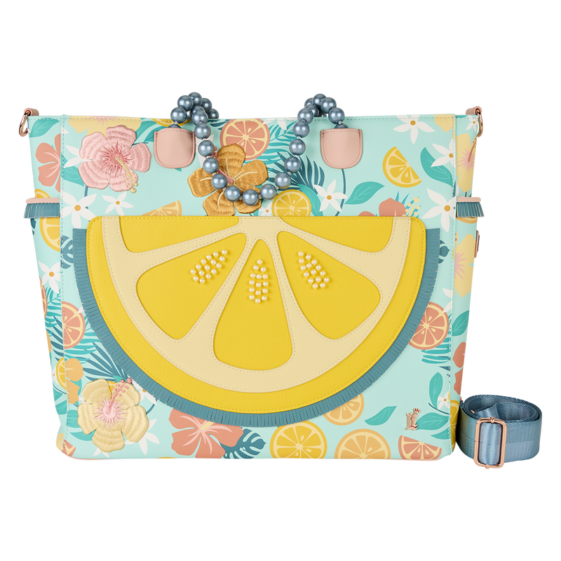 Loungefly Tropical Lemon Floral Convertible Backpack & Tote Crossbody Bag