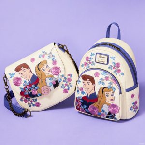 Sleeping Beauty Princess Aurora & Prince Phillip Floral Mini Backpack