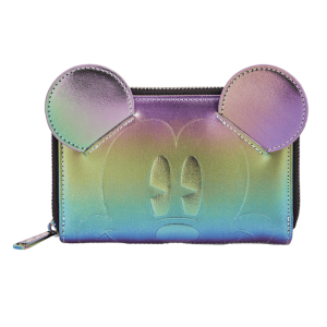 Mickey Mouse Exclusive Oil Slick Iridescent Cosplay Zip Around Wallet