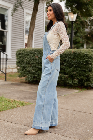 Nicole Medium Wash Overalls