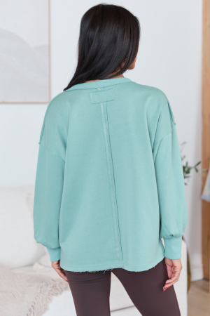 Masyn Sage V-Neck Pullover