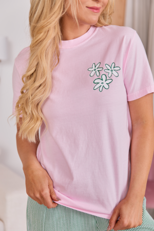 Good Things Happen Light Pink Graphic Tee SALE